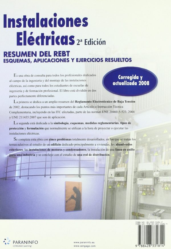 Instalaciones Eléctricas: Resumen del RBT. Esquemas, Aplicaciones y Ejercicios Resueltos-32402