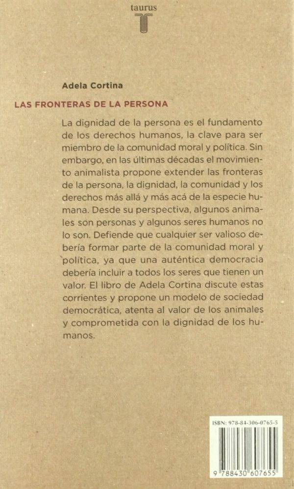 Fronteras de la Persona. El valor de los animales, la dignidad de los humanos.-33805