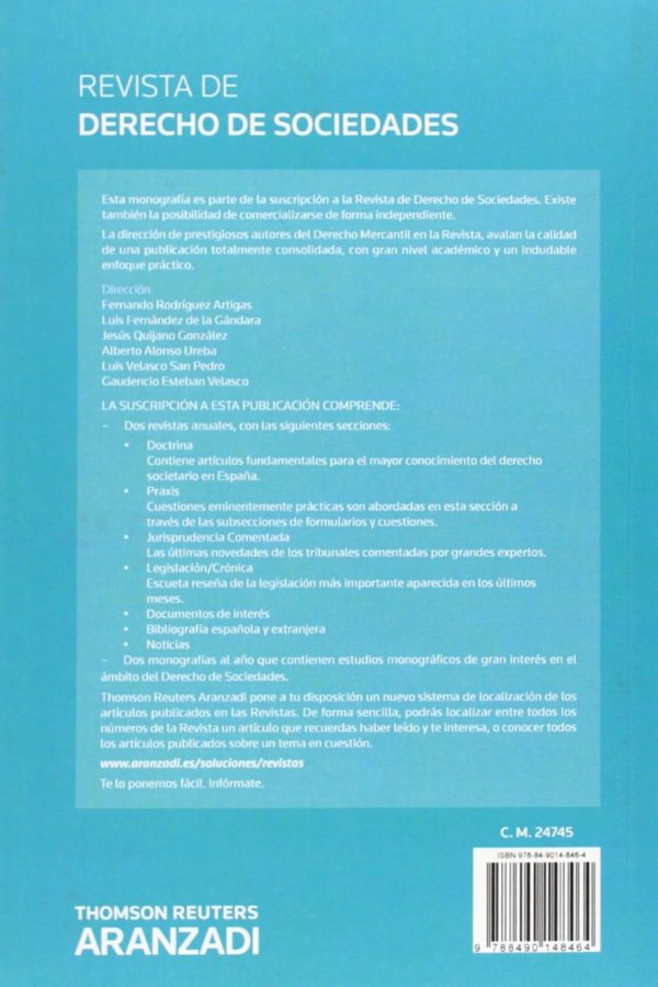 Revista de Derecho de Sociedades, Nº 40. Leveraged Buyouts: El Sistema Contractual Adquisiciones Apalancadas Empresas por Operadores de Capital Riesgo-59220