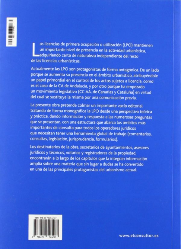 Manual de Licencias de Ocupación y Primera Utilización. Comentarios, Legislación, Jurisprudencia y Formularios-24488