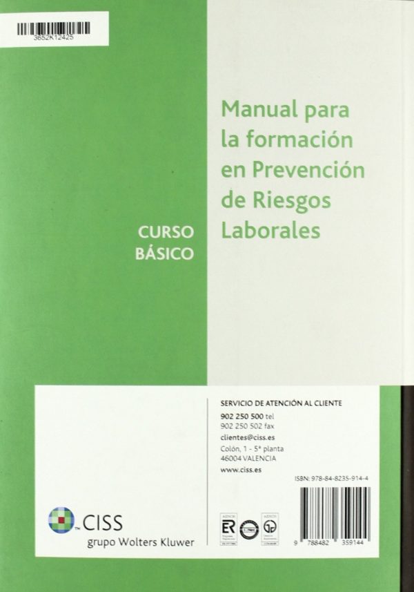 Manual para la Formación en Prevención de Riesgos Laborales. Curso Básico-57546