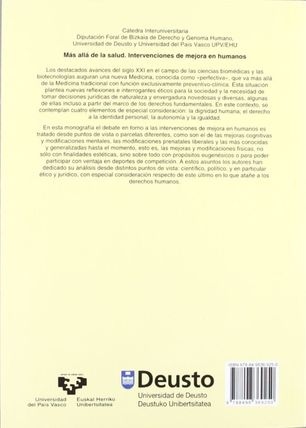 Más Allá de la Salud. Intervenciones de Mejora en Humanos-46149