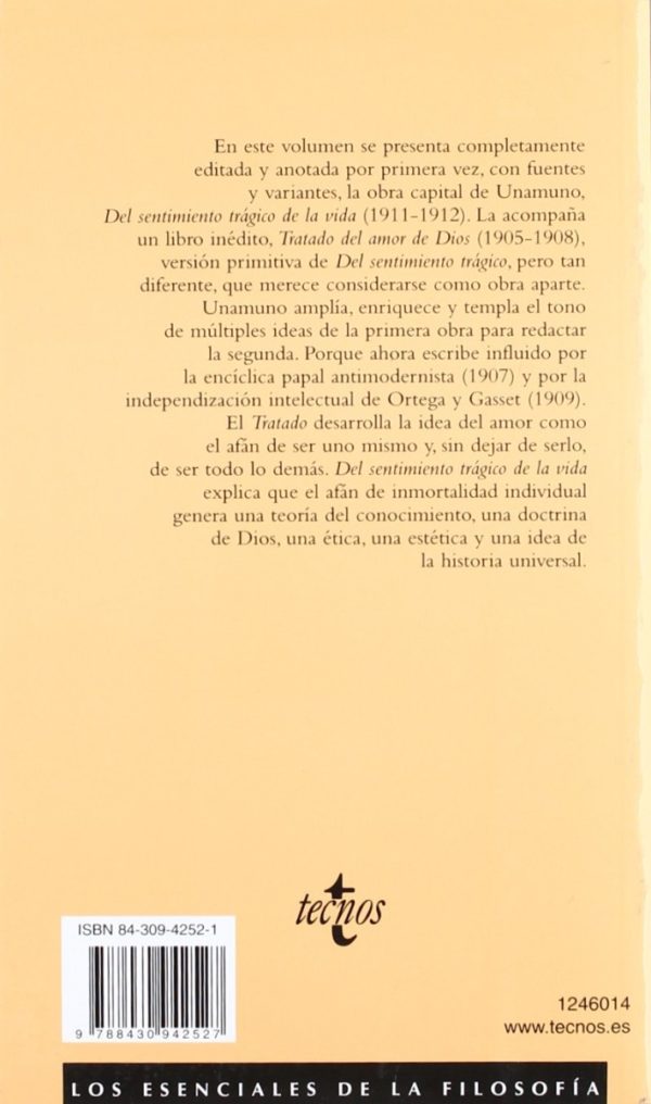 Del sentimiento trágico de la vida en los hombres y en los pueblos. Tratado del amor de Dios-45614