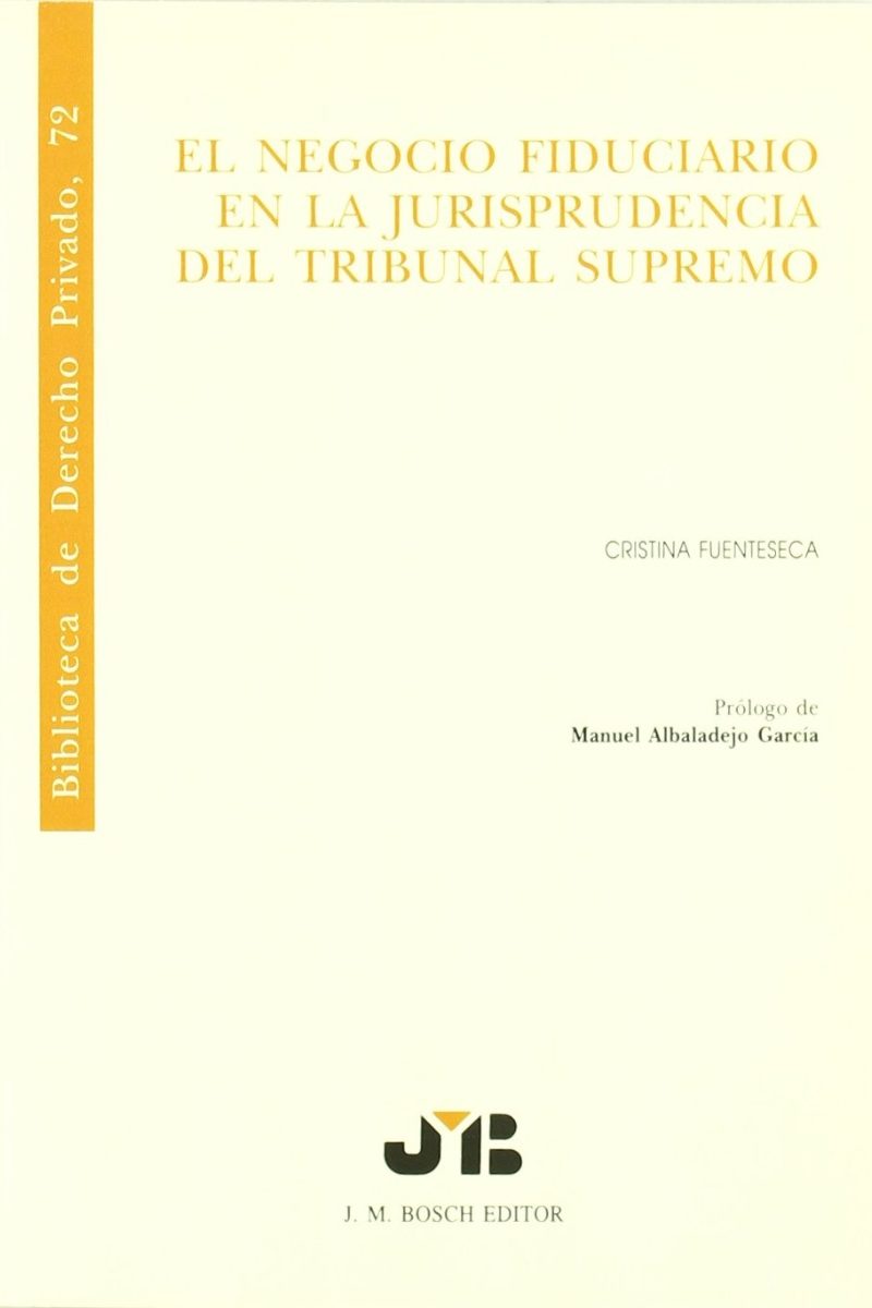 Negocio Fiduciario en la Jurisprudencia Tribunal Supremo -0