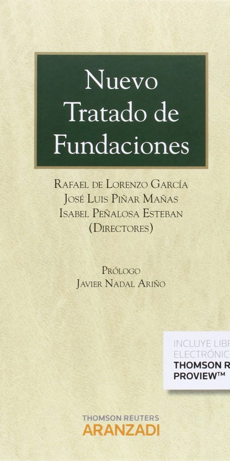 NUEVO TRATADO DE FUNDACIONES -9788490996058