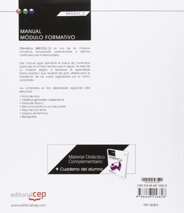 Ofimática (MF0233-2). Manual Módulo Formativo-36464