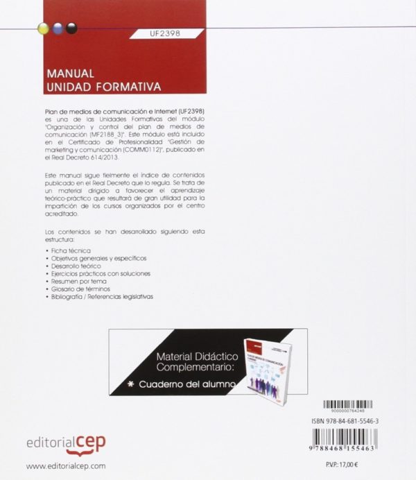 Manual Plan de Medios de Comunicación e Internet UF2398-25737
