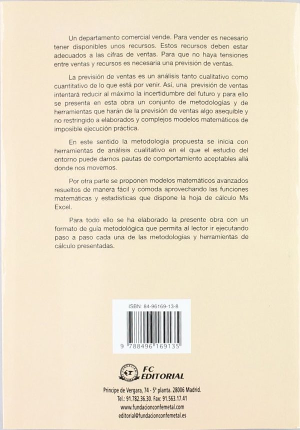Previsión de Ventas, La. Métodos y Herramientas Prácticas para Departamentos Comerciales.-54012