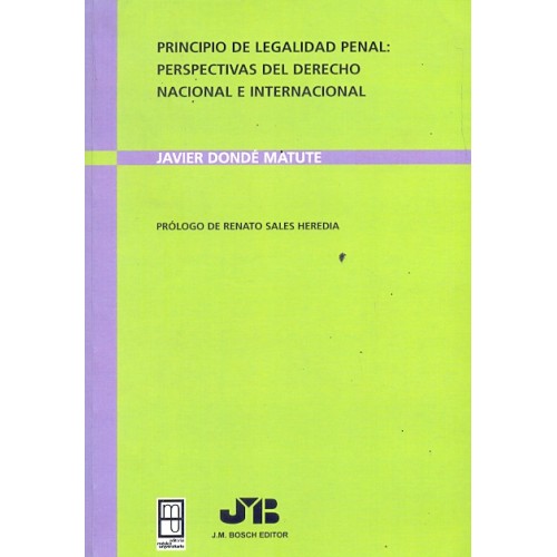 Principio de Legalidad Penal: Perspectivas del Derecho Nacional e Internacional-0