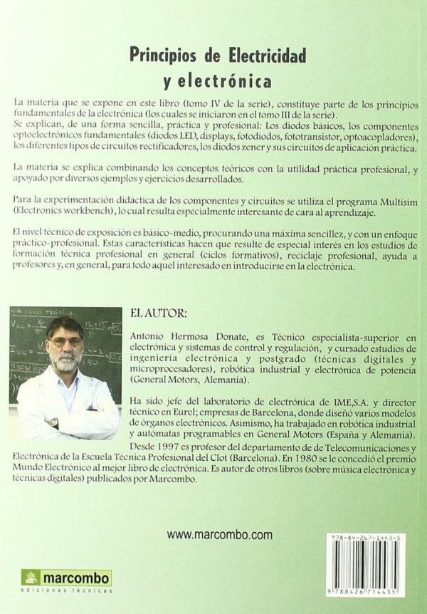 Principios de Electricidad y Electrónica. Tomo IV. Electrónica básica general. Diodos, circuitos rectificadores, componentes optoelectrónicos-46270