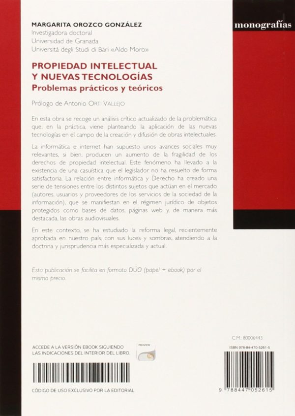 Propiedad Intelectual y Nuevas Tecnologías. Problemas Prácticos y Teóricos-51720
