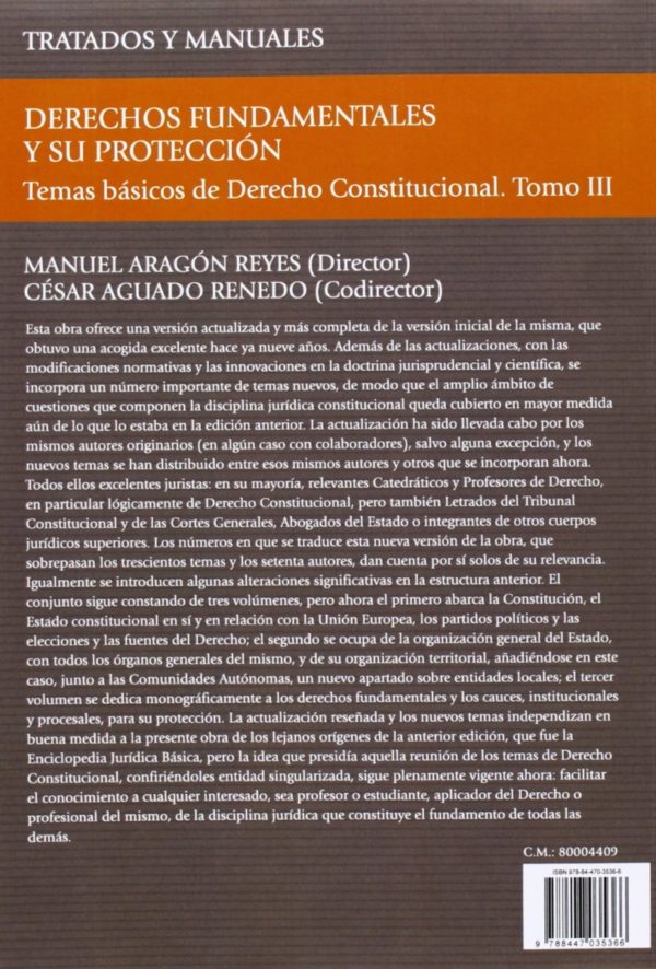 Temas Básicos de Derecho Constitucional. Tomo III. Derechos Fundamentales y su Protección.-55283