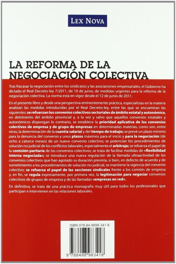 Reforma de la Negociación Colectiva 2011. (Real Decreto- Ley 7/2011, de 10 de Junio) -31050