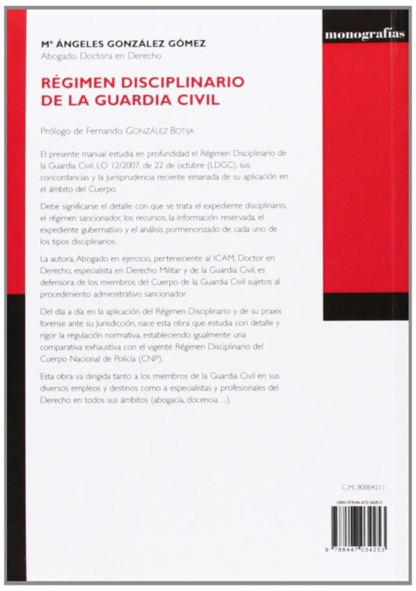 Régimen Disciplinario de la Guardia Civil. LO 12/2007, de 22 de octubre.-57637