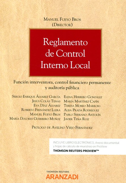 Reglamento de Control Interno Local. Función Interventora, Control Financiero Permanente y Auditoría Pública -0