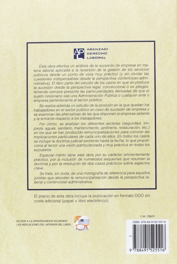 Remunicipalización de Servicios, Sucesión de Empresas y Trabajadores Indefinidos no Fijos-59876