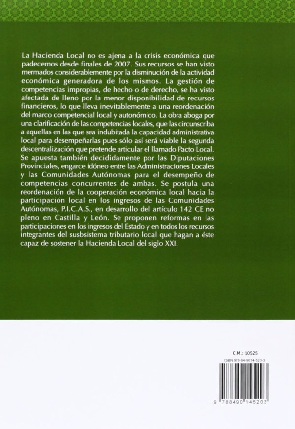 Reordenación de la Hacienda Local en la Segunda Descentralización. P.I.C.A.S. Y Pacto Local en Castilla y León -28408