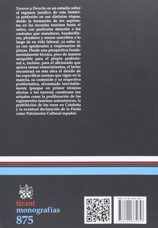 Toreros y Derecho Una Aproximación al Régimen Jurídico de la Profesión Taurina-33860