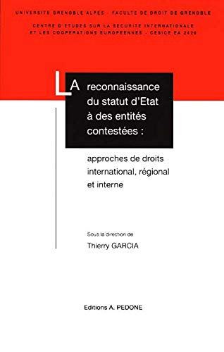 Reconnaissance du statut d'Etat à des entités contestées -9782233008794