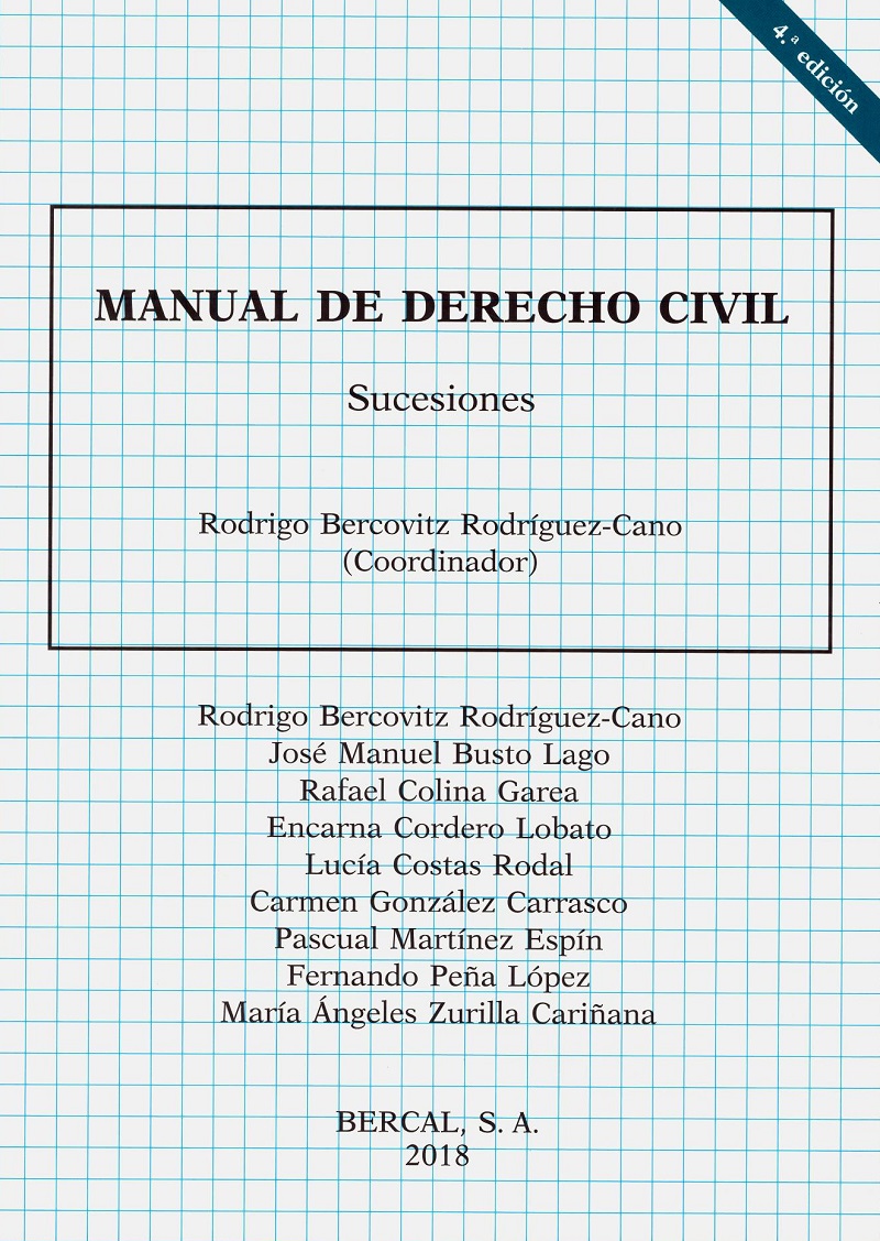 Manual de Derecho Civil. Sucesiones 2018 -0