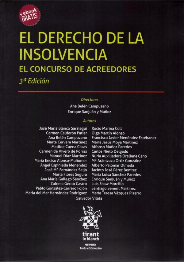 Derecho de la insolvencia. El concurso de acreedores -0