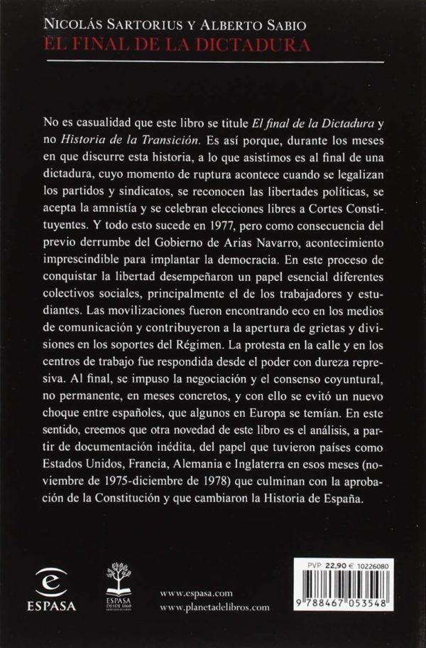 Final de la dictadura. La conquista de la democracia en España (Noviembre de 1975-Diciembre de 1978) -27207