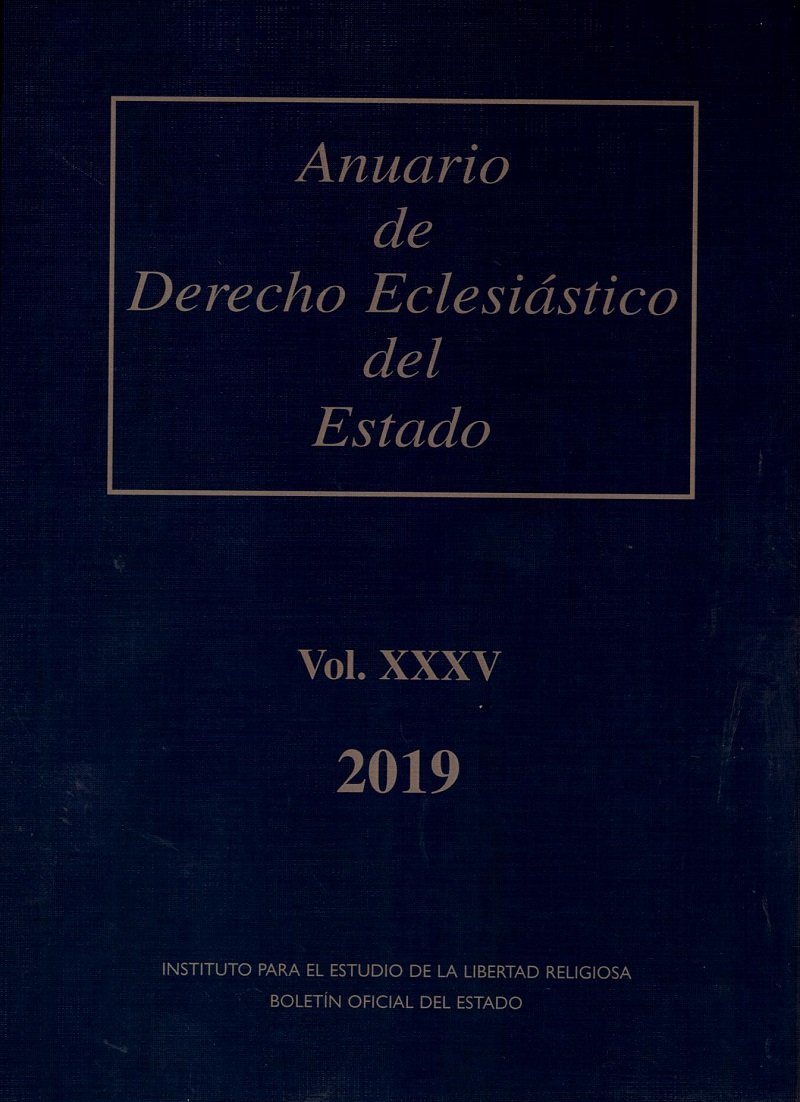 Anuario de Derecho Eclesiástico del Estado 2019 Vol. XXXV -0