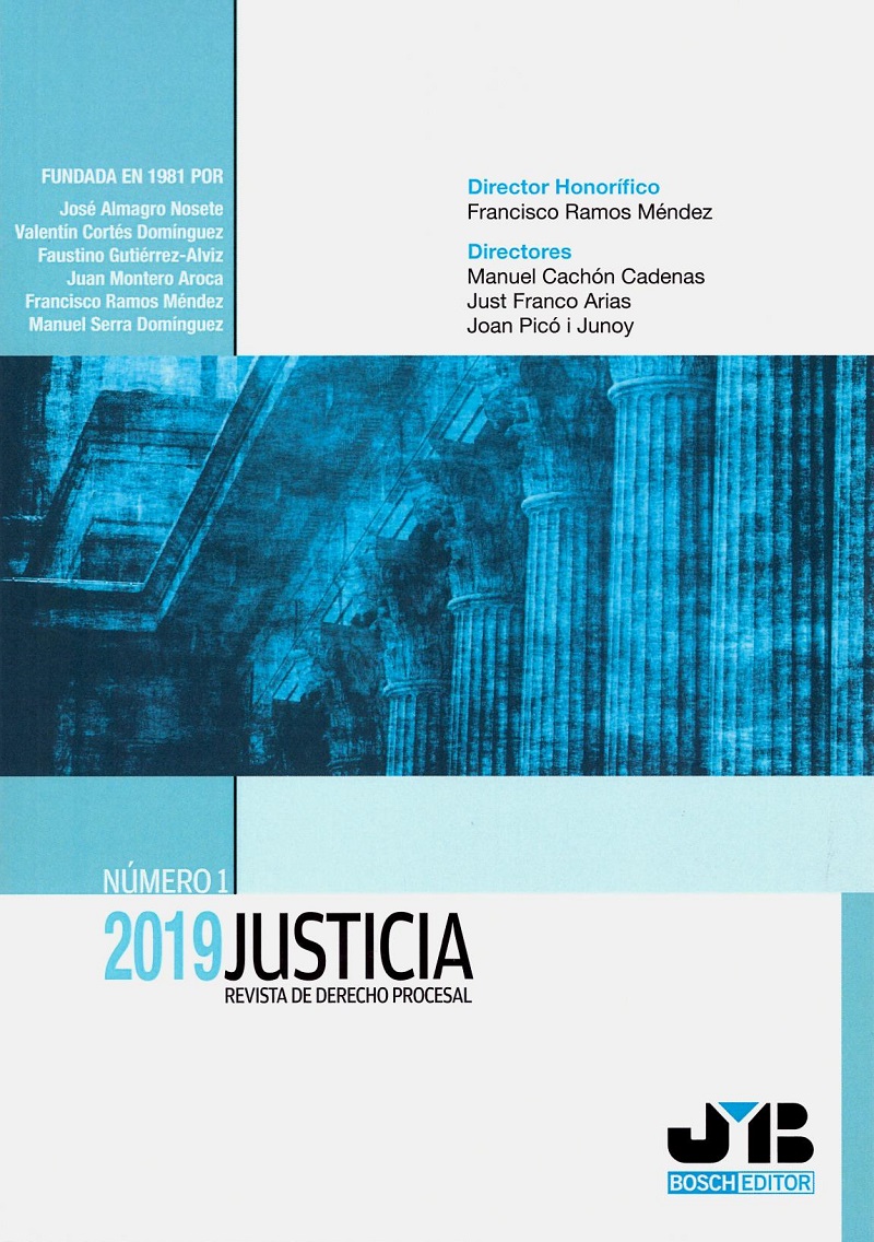 Justicia 2018 Nº 1. Revista de Derecho Procesal -0