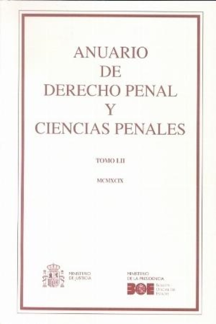 Anuario de Derecho Penal y Ciencias Penales, 52, 1999 -0
