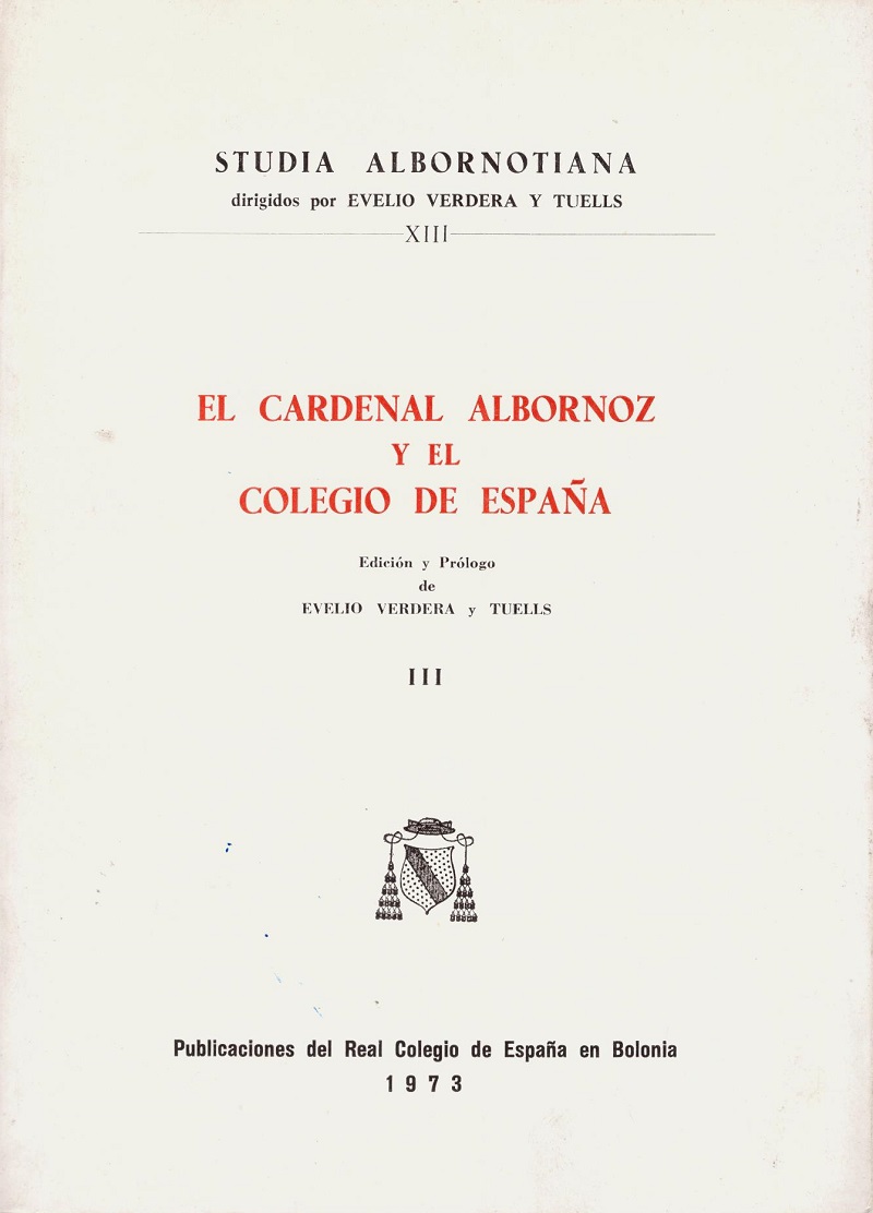 Cardenal Albornoz y Colegio España, III. -0
