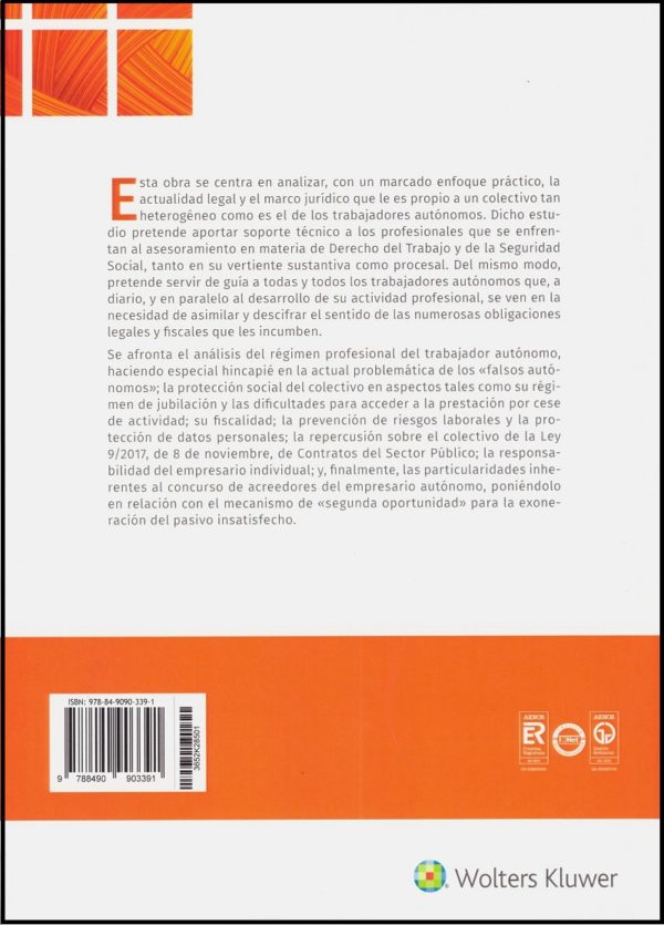 Régimen Profesional de los Trabajadores Autónomos y sus Especialidades -25530