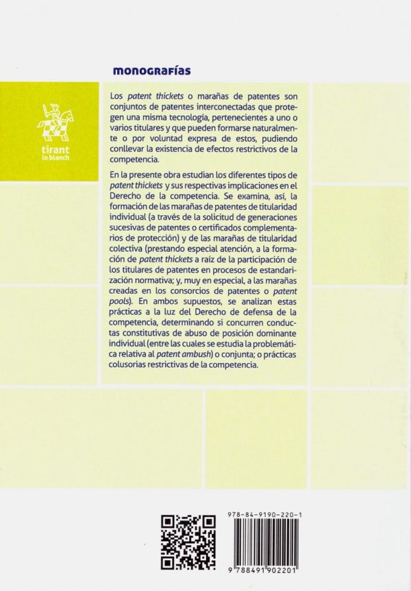 Patent Thickets y Derecho de la Competencia Los Usos Defensivos de los Derechos de Patente -25443