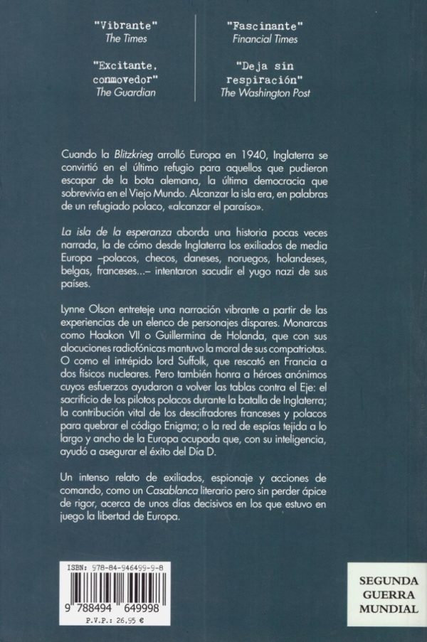 Isla de la Esperanza. Inglaterra, la Europa Ocupada y la Fraternidad de Pueblos que Cambió la Segunda Guerra Mundial -25452