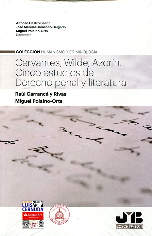 Cervantes, Wilde, Azorín. Cinco estudios de Derecho Penal y literatura -0