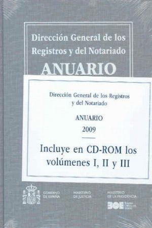 Anuario 2009. Dirección General de los Registros y del Notariado 3 Volumenes + CD-ROM-0