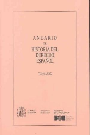 Anuario de Historia del Derecho Español 80, 2010 -0
