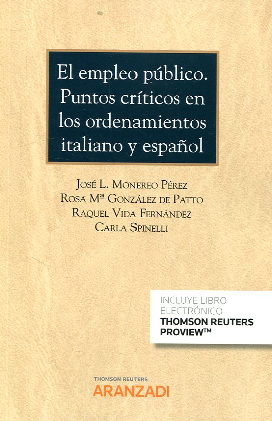 Empleo Público. Puntos Críticos en los Ordenamientos Italiano y Español. Cuadernos AS (2º 2018) -0