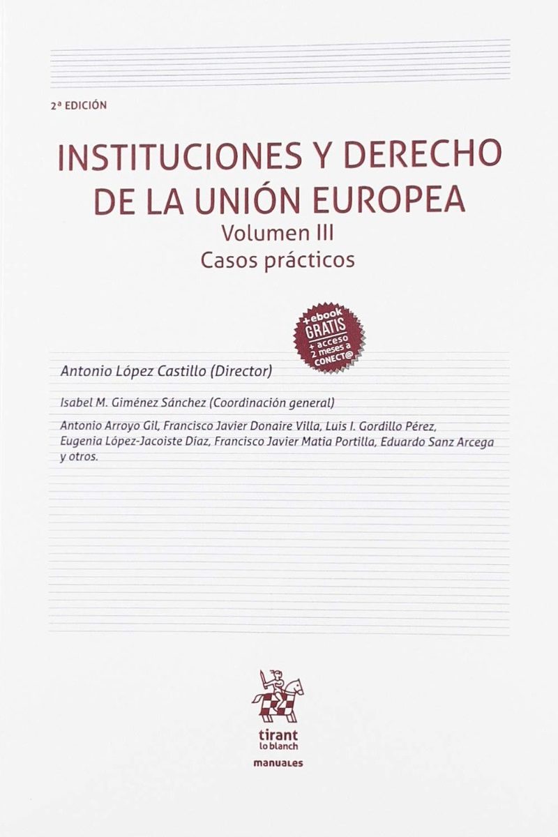Instituciones y Derecho de la Unión Europea Volumen III 2018 Casos prácticos-0