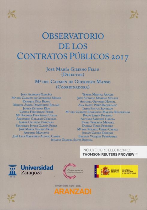 E-book Observatorio de los Contratos Públicos 2017-0
