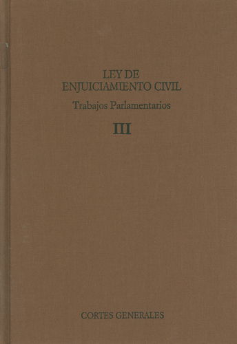 Ley de Enjuiciamiento Civil, 3 vols. Trabajos Parlamentarios-0