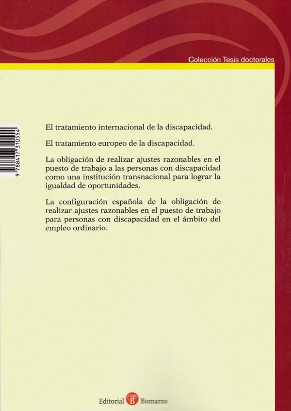 Obligación de realizar ajustes razonables en el puesto de trabajo para personas con discapacidad: una perspectiva desde el derecho comparado y el derecho español-23685