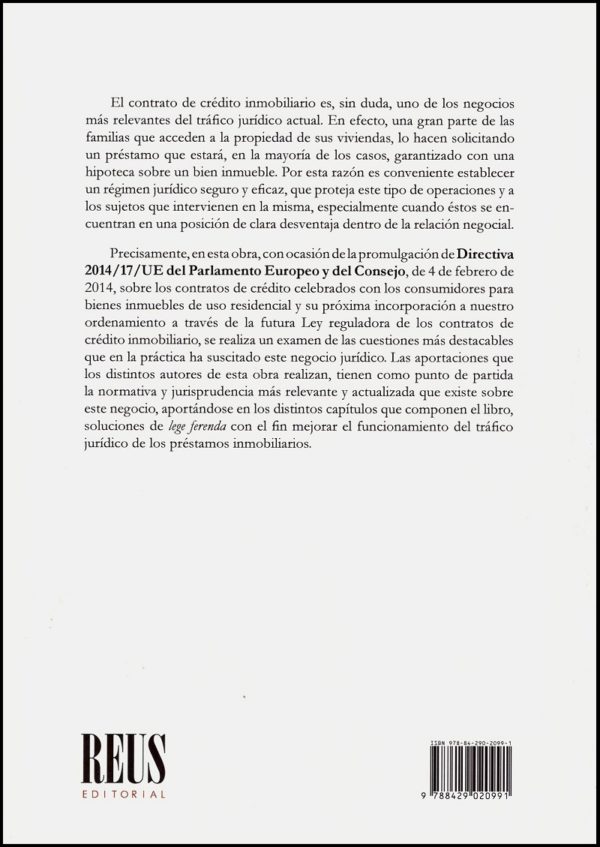 Los contratos de crédito inmobiliario. Algunas soluciones legales -29155
