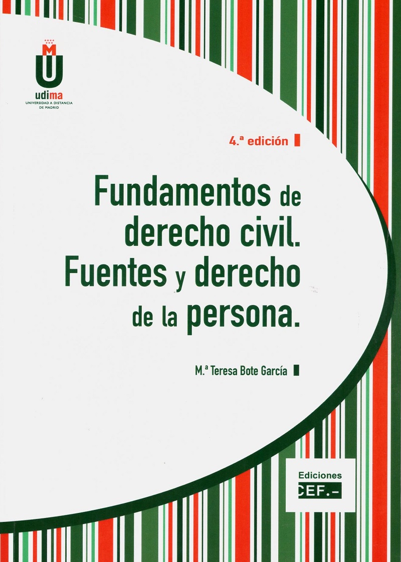 Fundamentos de Derecho Civil. Fuentes y Derecho de la Persona 2019 -0