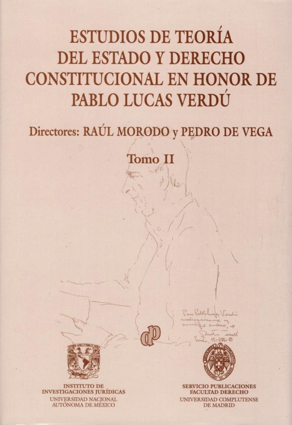 Estudios de Teoría del Estado y Derecho Constitucional en Honor de (Cartoné) Pablo Lucas Verdú 4 Tomos-23419