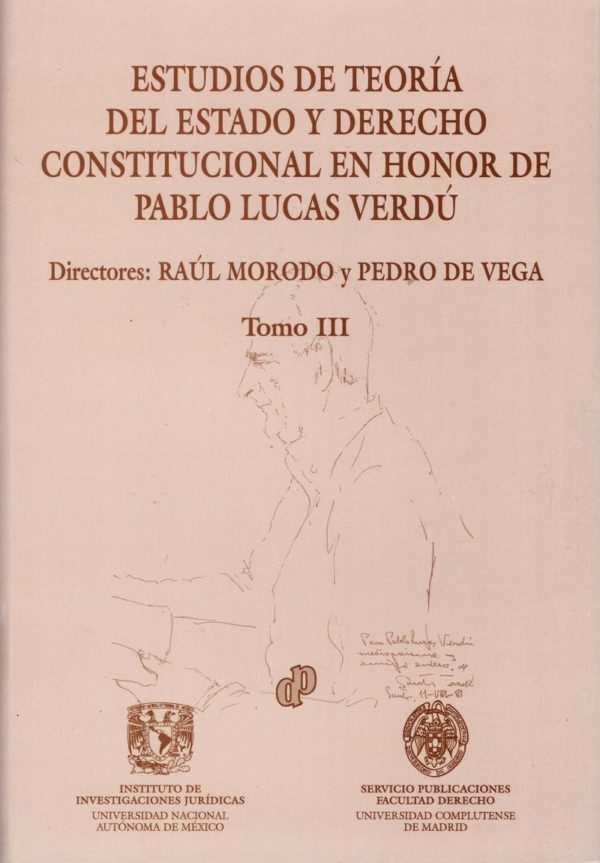 Estudios de Teoría del Estado y Derecho Constitucional en Honor de (Cartoné) Pablo Lucas Verdú 4 Tomos-23420