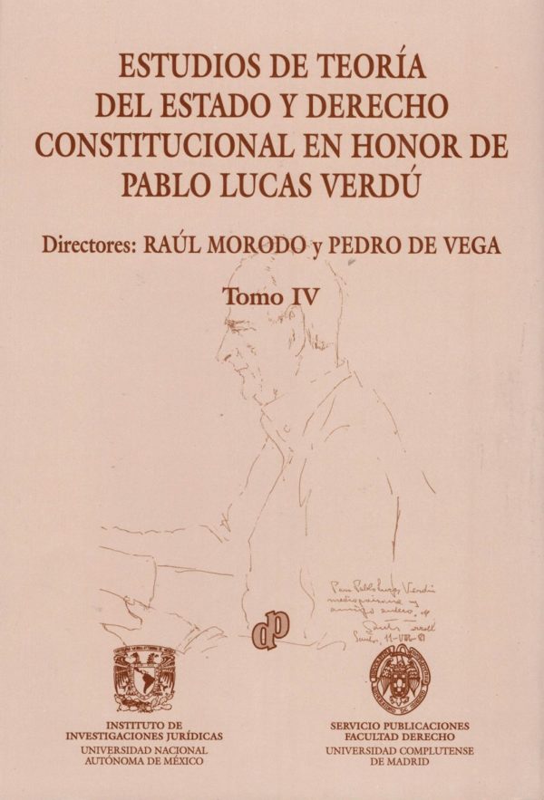 Estudios de Teoría del Estado y Derecho Constitucional en Honor de (Cartoné) Pablo Lucas Verdú 4 Tomos-23421