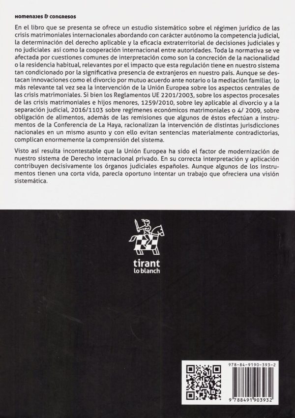 Crisis Matrimoniales Internacionales y sus Efectos. Derecho Español y de la Unión Europea. Estudios Normativo y Jurisprudencial -24503