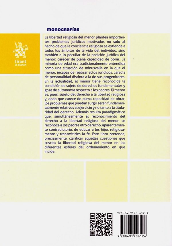 Minoría de Edad y Libertad Religiosa en el Ordenamiento Jurídico Español -23552