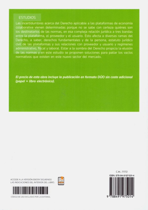 Propuestas de Regulación de las Plataformas de Economía Colaborativa: Perspectivas General y Sectorial -26311