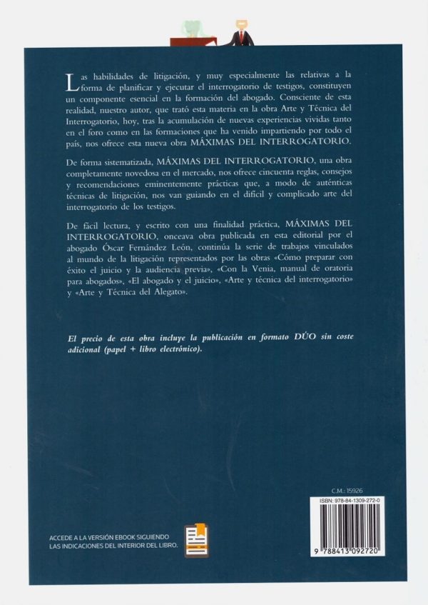 Máximas del Interrogatorio. 50 Reglas, Consejos y Recomendaciones para un Interrogatorio Eficaz-27077